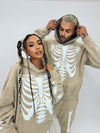 GLOW IN THE DARK SKELETON HOODIE - KHAKI