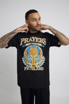 PRAYERS OVER PROBLEMS TSHIRT - BLACK