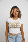 FILIPINA CROPPED TEE - WHITE