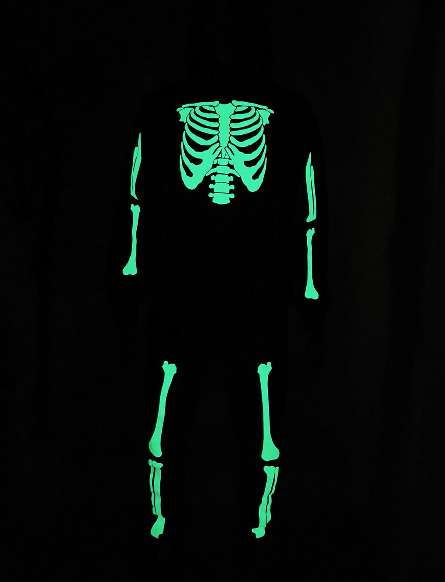 GLOW IN THE DARK SKELETON JOGGERS - BABY PINK