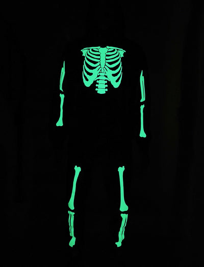 GLOW IN THE DARK SKELETON FLARED JOGGERS - KHAKI