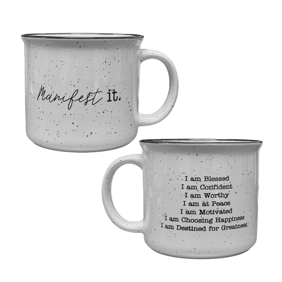 15 OZ. CERAMIC GLASS MANIFEST IT MUG