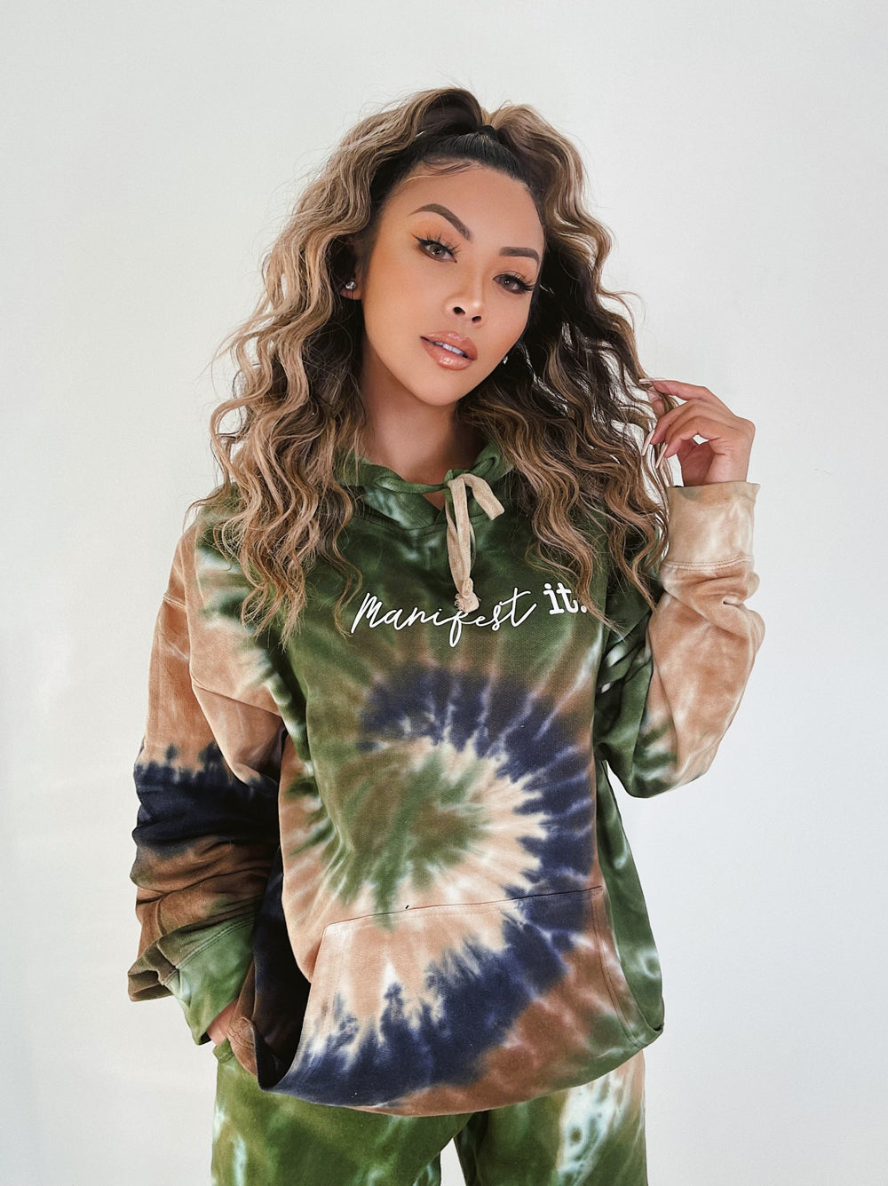 Tie-dye Sweatsuit Set // Camo camoflauge/ Crew Neck Tie-dye 